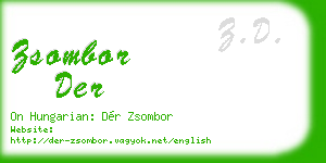 zsombor der business card