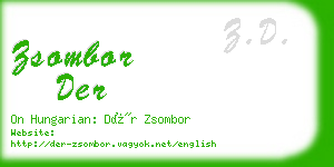 zsombor der business card